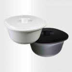 Bowl Large With Cover B&W