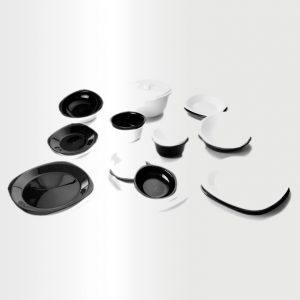 Dinnerware Set - White & Black