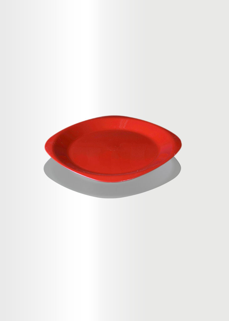 طبق مسطح صغير احمر