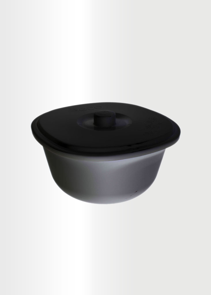 Large Bowl With Cover Black