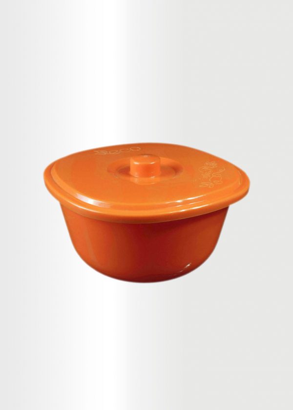 Large Bowl With Cover Orange