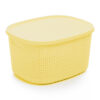 Basket W Cover Large Light Yellow S1