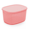 Basket W Cover Large Pink S1